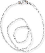 SAMUEL B. 18k Gold & Sterling Silver Venetian Box Chain Necklace