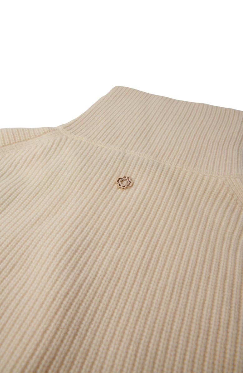 maje Cashmere/wool zip-up neck warmer, Alternate, color, 