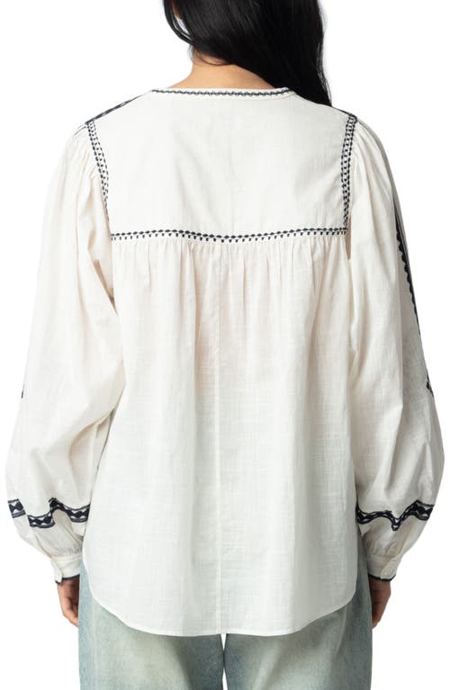 Shop Zadig & Voltaire Tigy Kozak Cotton Popover Shirt In Judo