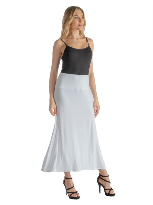 24seven Comfort Apparel Elastic Waist Maxi Skirt
