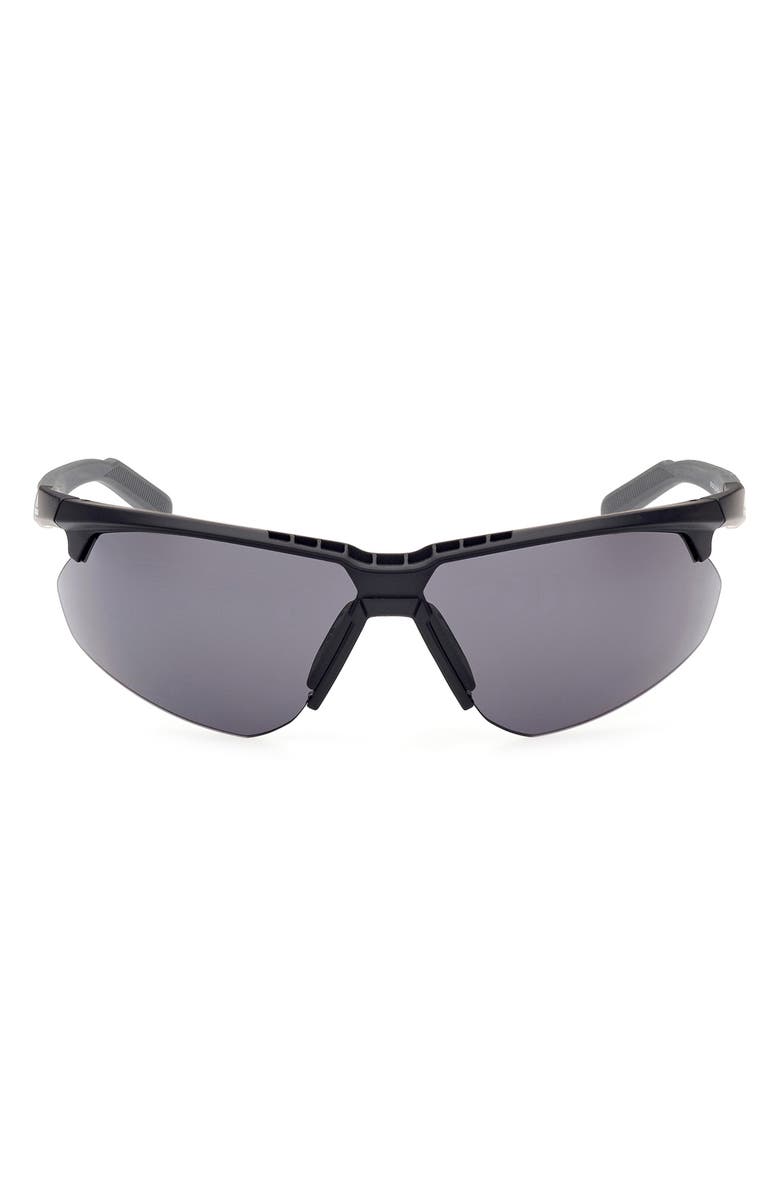 adidas 79mm Geometric Sunglasses, Main, color, Smoke / Clear Lenses