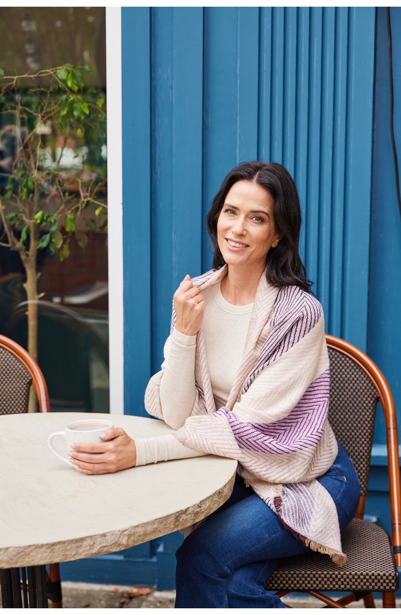 Feelgoodz Artisan Woven Hayden 100% Recycled Acrylic Oversized Wrap Winter Scarf, Alternate, color, Naomi