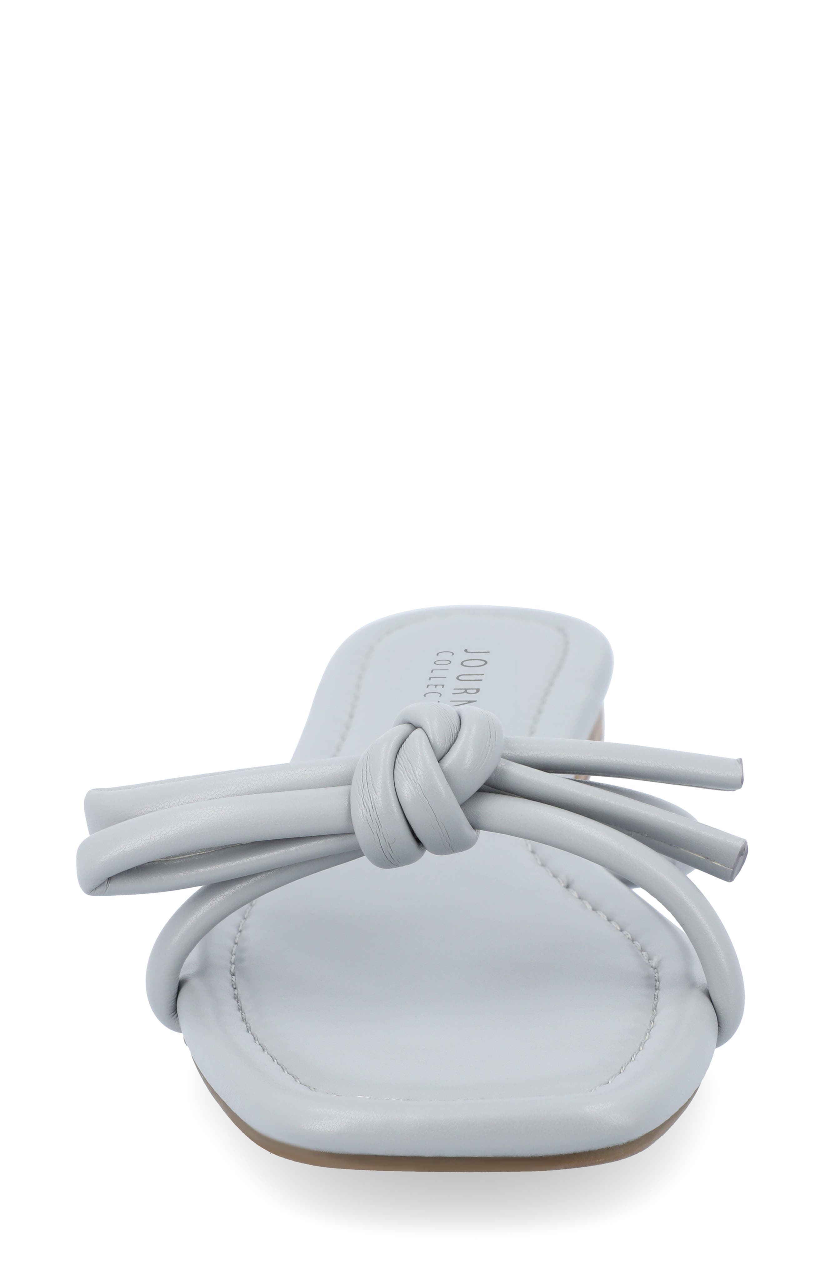 Journee Collection Soma Bow Sandal, Alternate, color, Blue