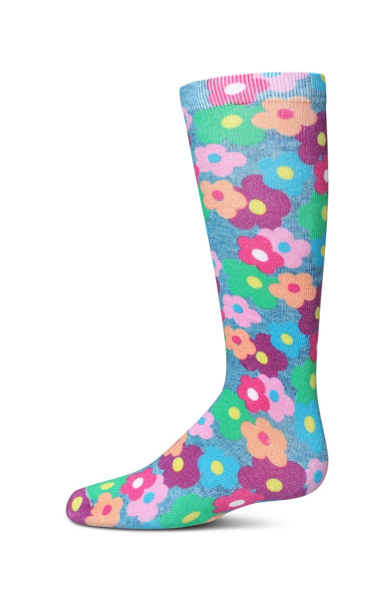 MeMoi Girl's MJ Floral Knee High Socks, Main, color, Multi