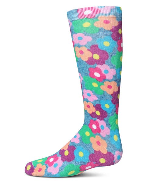 Girl's MJ Floral Knee High Socks (Little Kid & Big Kid)
