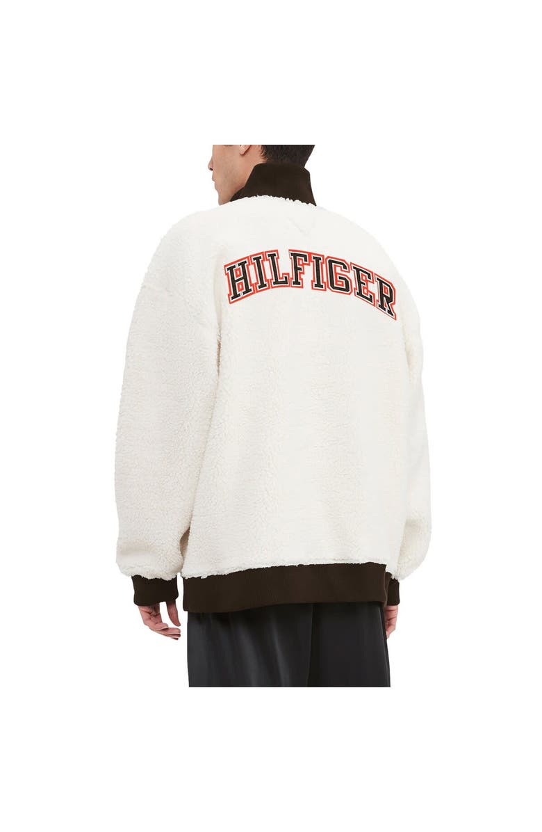 Tommy Hilfiger Men's Tommy Hilfiger Cream Cleveland Browns Jordan Sherpa Quarter-Zip Sweatshirt, Alternate, color, Cream