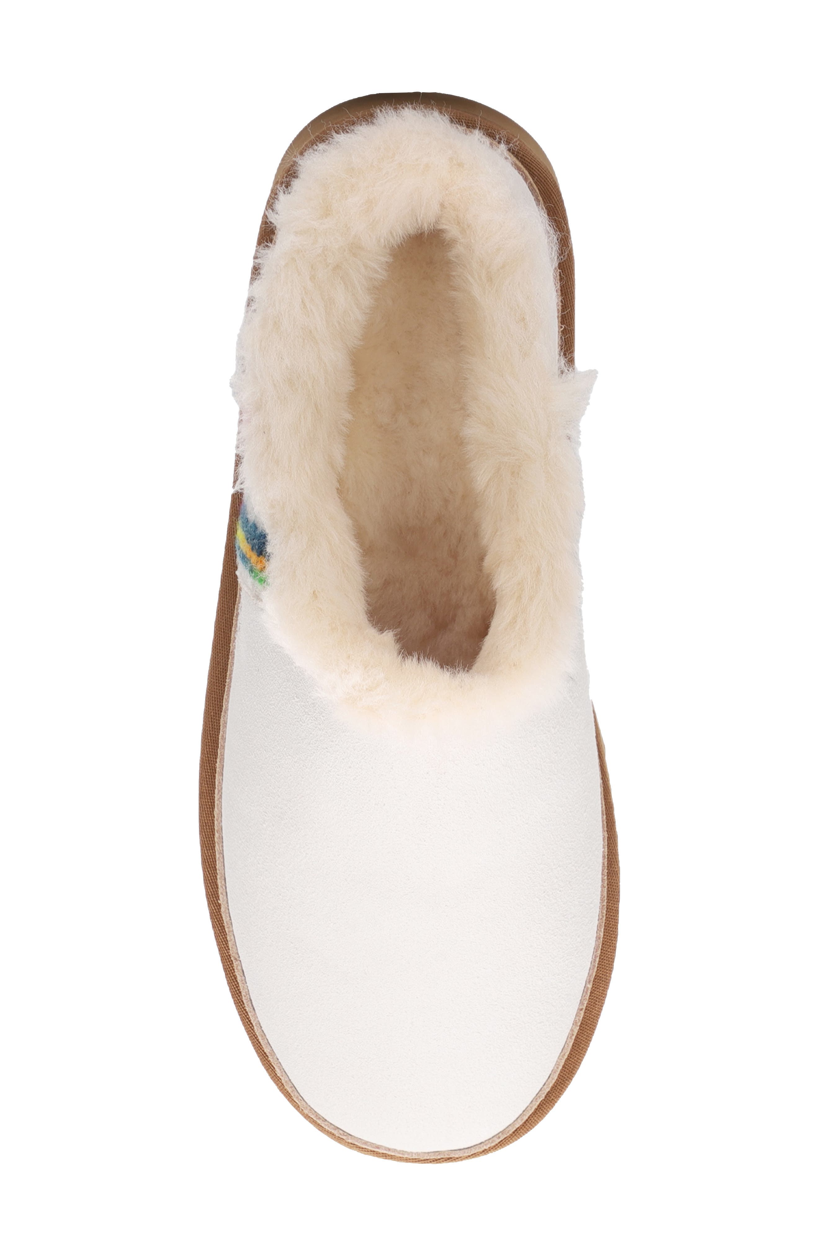 Mykos Suede Faux Fur Cuff Slipper, Alternate, color, Cream