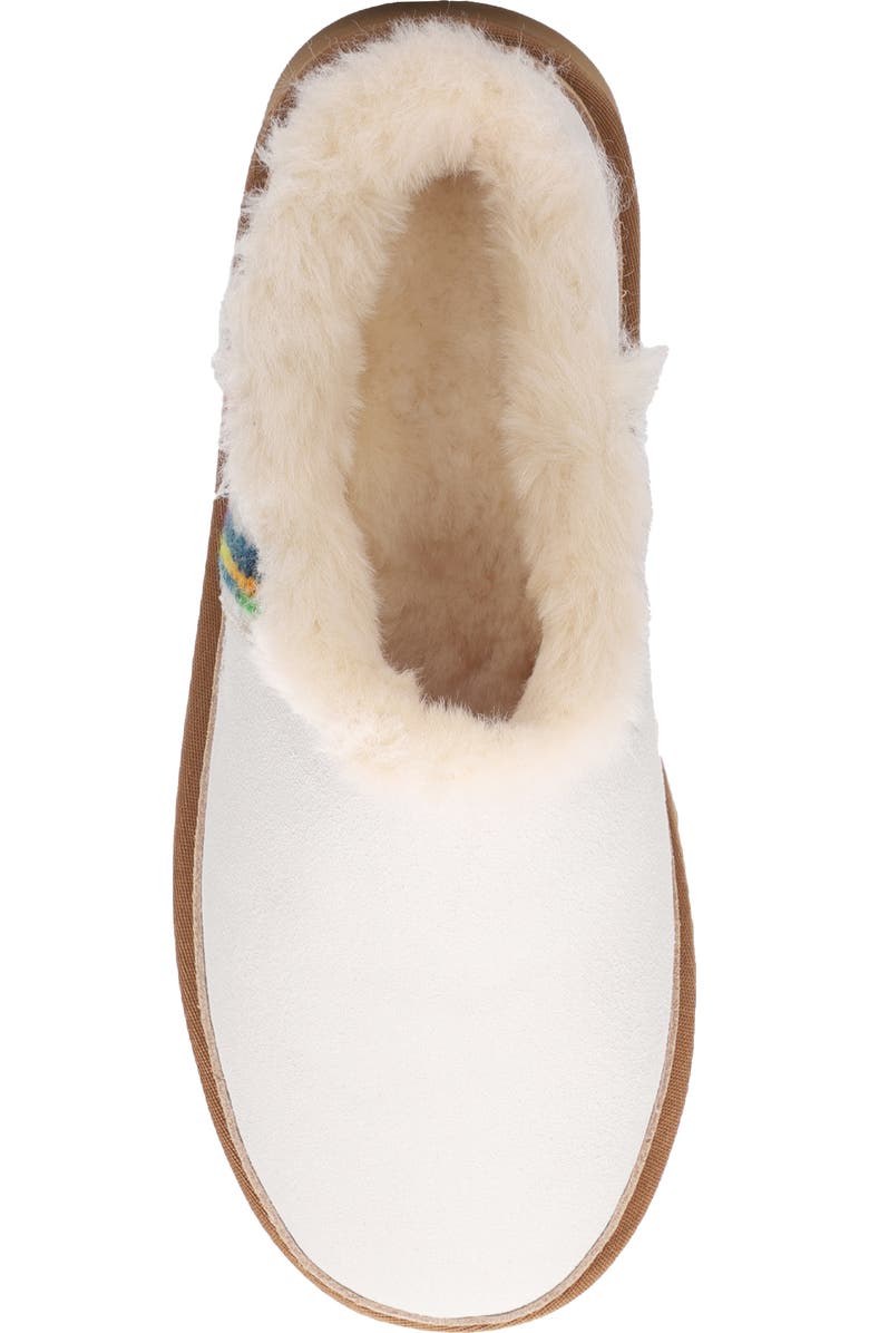 Mykos Suede Faux Fur Cuff Slipper, Alternate, color, Cream