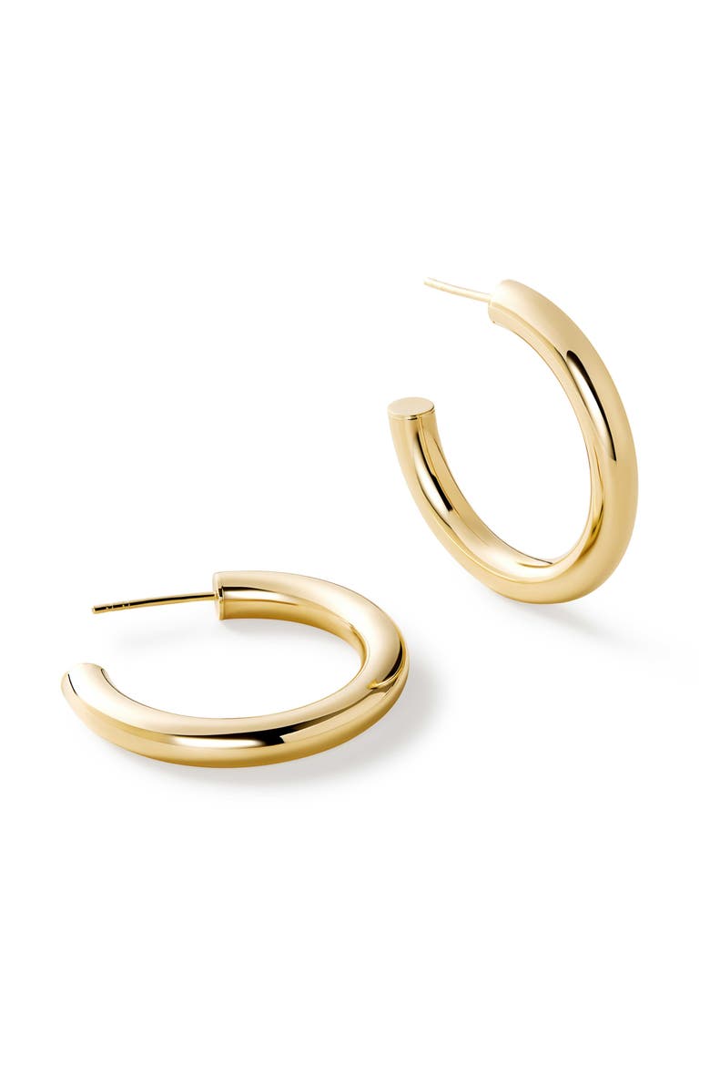 Chunky Gold Hoop Earrings - Gold Bold C-Hoops Large, Main, color, Gold
