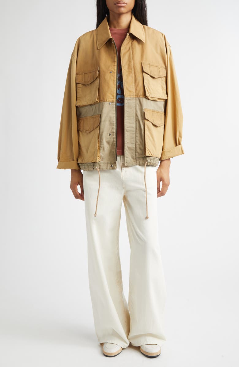 Golden Goose Gender Inclusive Journey Cotton Utility Jacket, Alternate, color, Bistre/ Gothic Olive