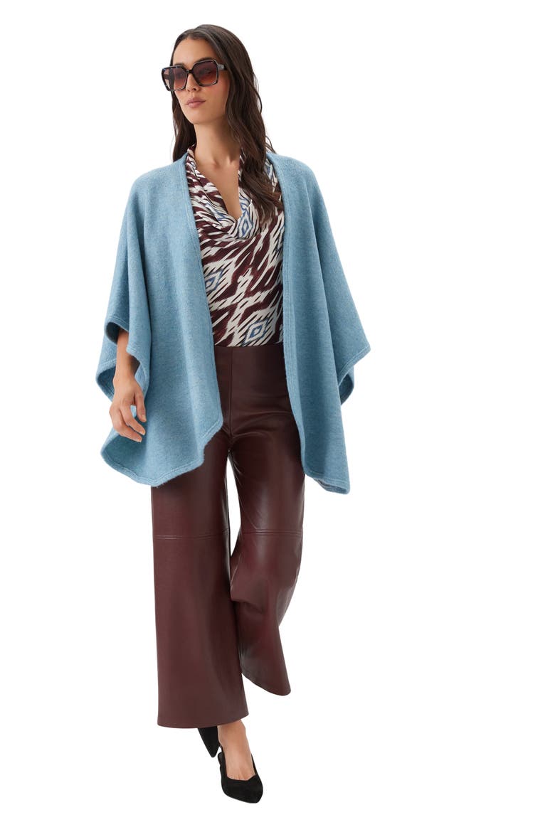 Faux Leather Wide Leg Pants, Alternate, color, WINE