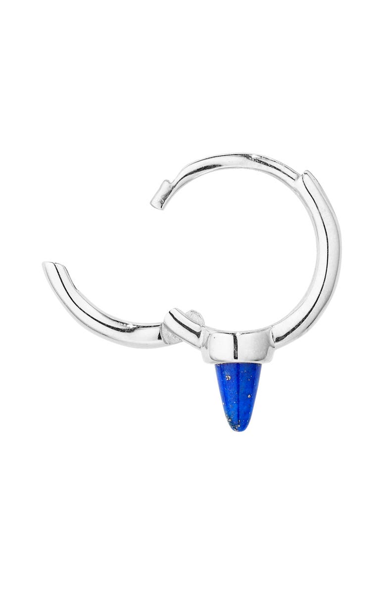 MARIA TASH Single Short Lapis Spike Hoop Earring, Alternate, color, 