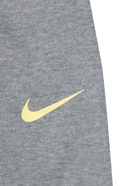 Nike Essentials 2-pack Bodysuits & Joggers Set In Dark Grey Heather/soft Yellow