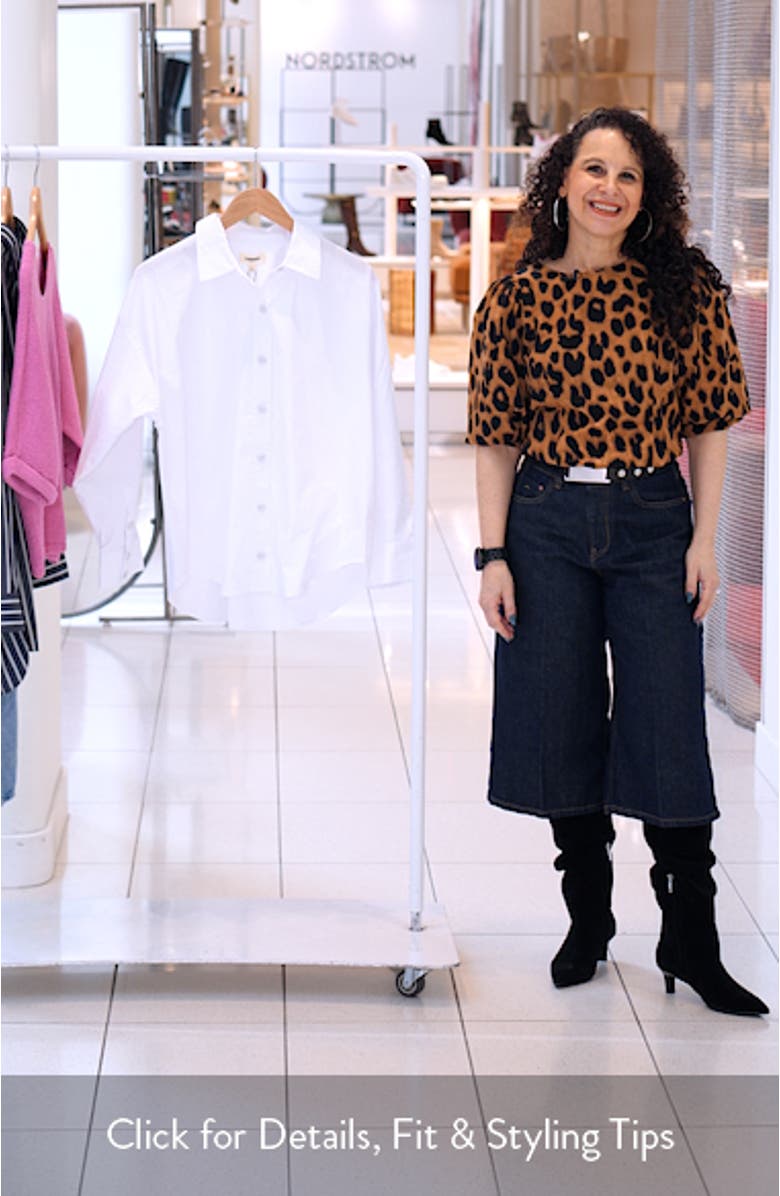 Rylie Relaxed Fit Organic Cotton Blend Button-Up Shirt, sales video thumbnail