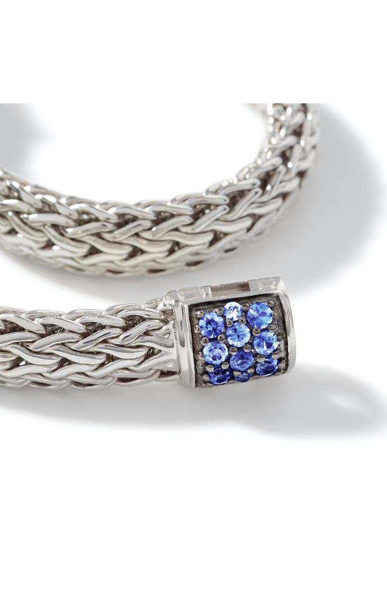 John Hardy Icon Bracelet, Sterling Silver, Pavé, 6.5mm, Alternate, color, Blue Sapphire