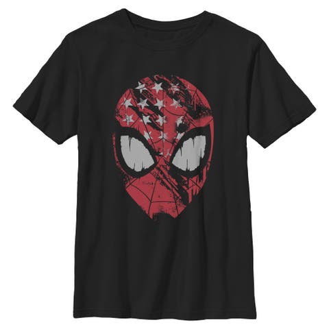 Boy's Marvel Spider-Man American Spidey Mask  Graphic T-Shirt