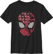 Marvel: Spider-Man Boys' American Spidey Mask Graphic Short Sleeve T-Shirt