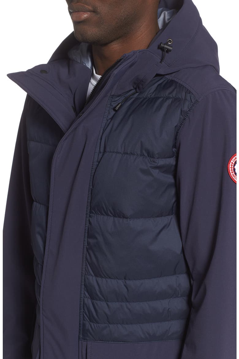 Breton 675-Fill Power Down Coat, Alternate, color, NAVY