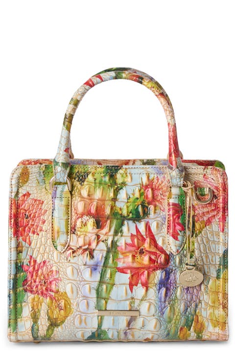 Cami Embossed Leather Satchel