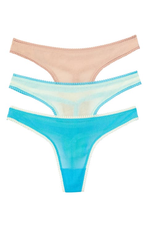3-Pack Mesh Thongs