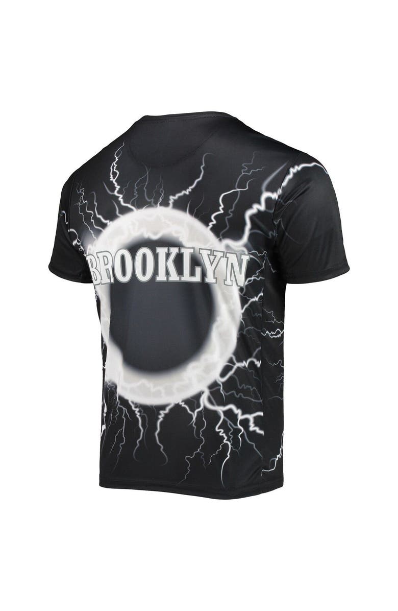 FISLL Men's FISLL Black Brooklyn Nets Tornado Bolt T-Shirt, Alternate, color, Black