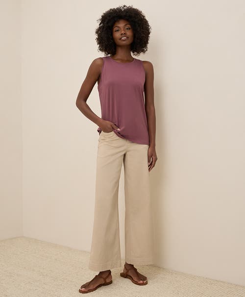 Pact Organic Cotton Softspun High Neck Tank In Mauve