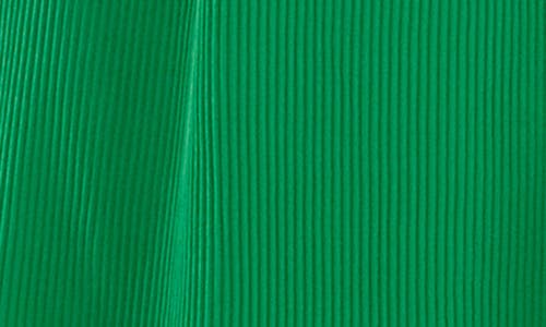 Nina Leonard Ribbed Sheath Dress In Green/white