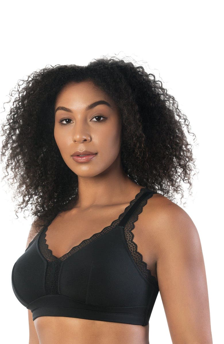 Parfait Dalis Wire-Free Bralette, Alternate, color, Black