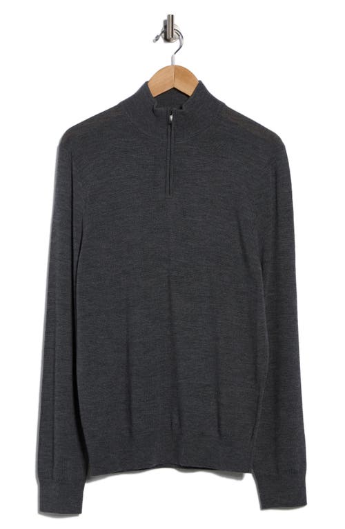 Nordstrom Merino Wool Quarter Zip Sweater In Gray