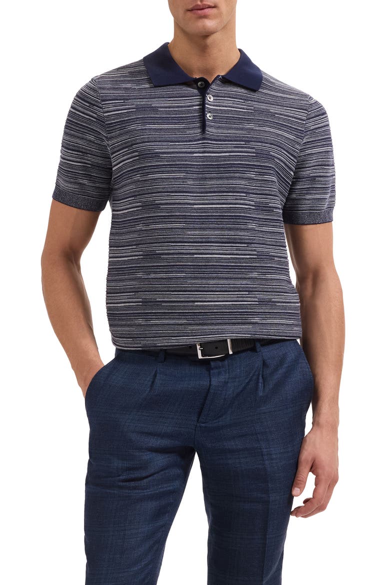 Space Dye Polo Sweater, Main, color, NAVY