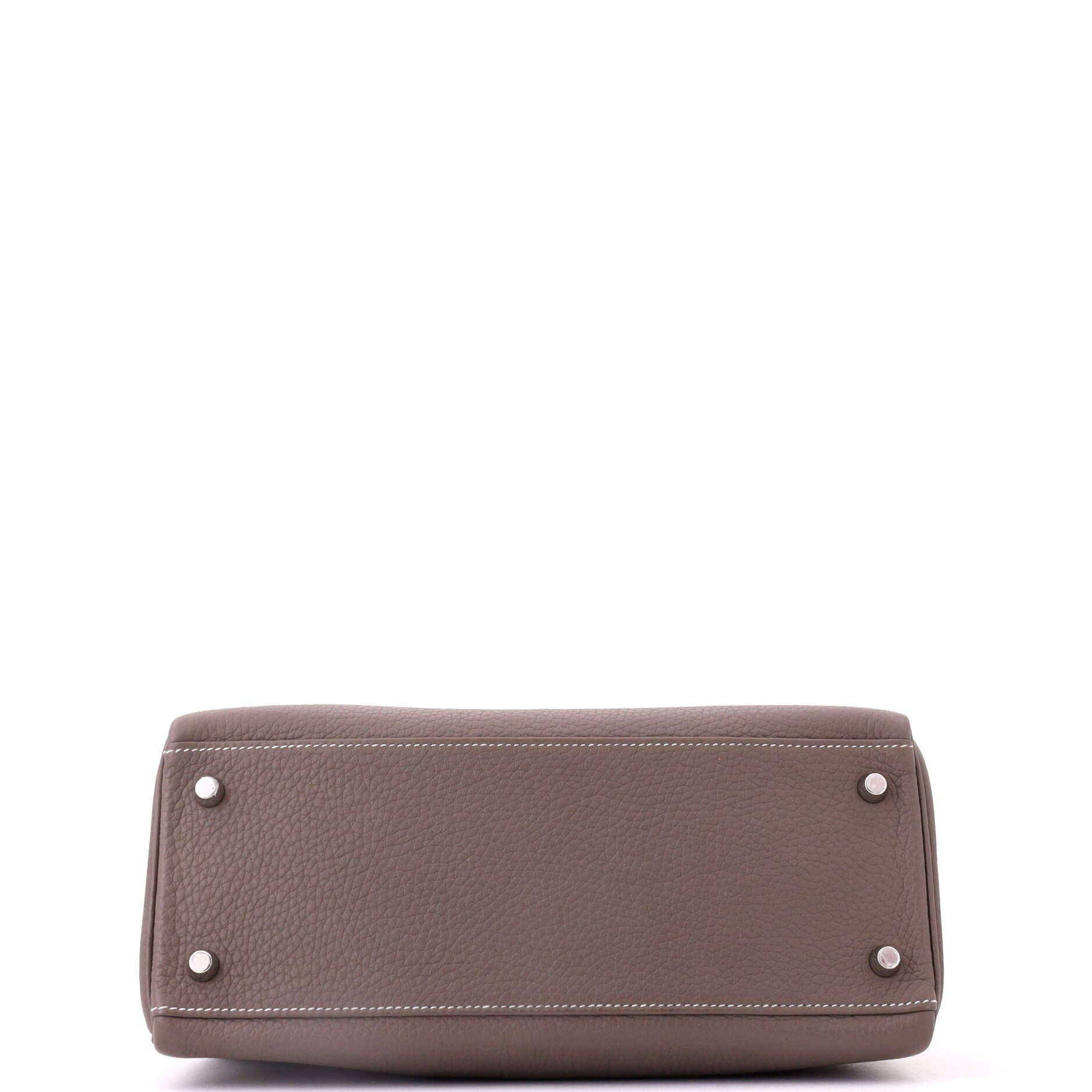 Kelly Handbag Grey Clemence with Palladium Hardware 28, Alternate, color, Grey