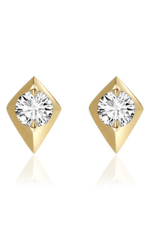 Elegance Diamond Geometric Stud Earrings