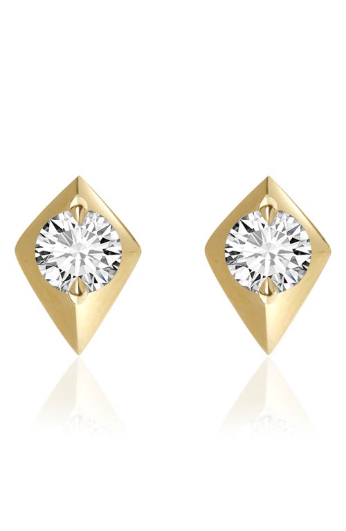 Valani Atelier Elegance Diamond Geometric Stud Earrings In 14k Yellow Gold