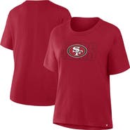 FANATICS Women's Fanatics Scarlet San Francisco 49ers Line Em Up T-Shirt