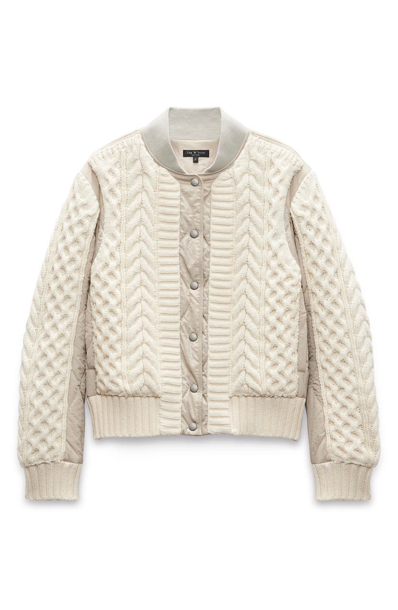 rag & bone Manston Mixed Media Bomber Jacket, Alternate, color, 