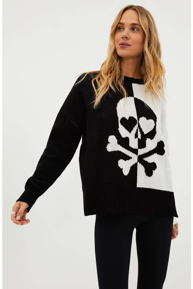 Callie Cotton Blend Sweater, Alternate, color, DARK SIDE