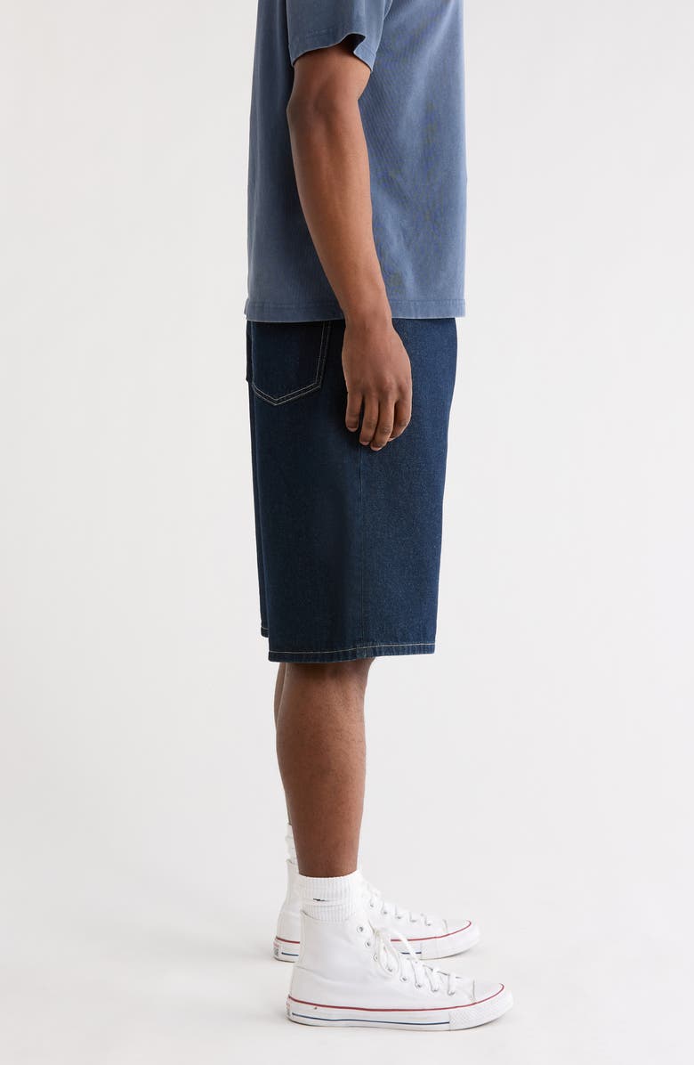 PacSun Kashton Extreme Baggy Denim Shorts, Alternate, color, Dark Indigo