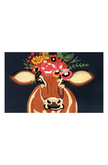 R16 Home Betsy Floral Cow Doormat