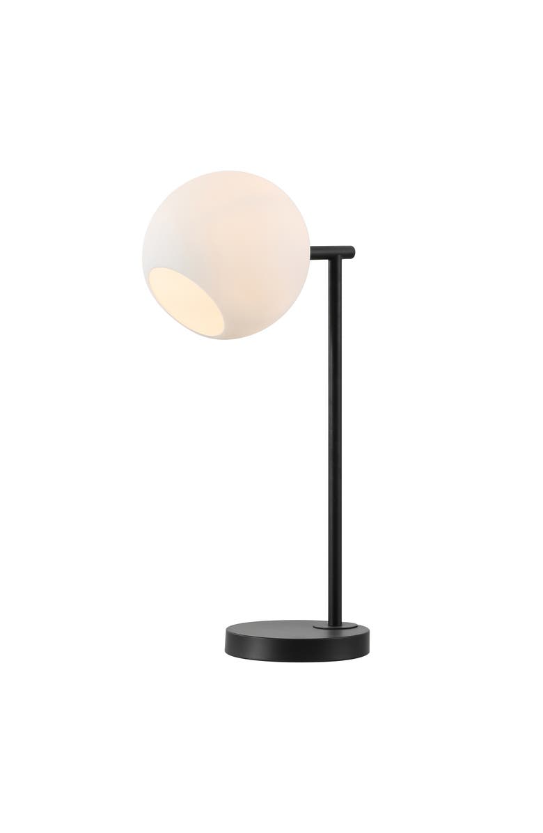 JONATHAN Y Charles Contemporary Modern Metal/Marble LED Table Lamp, Alternate, color, Black