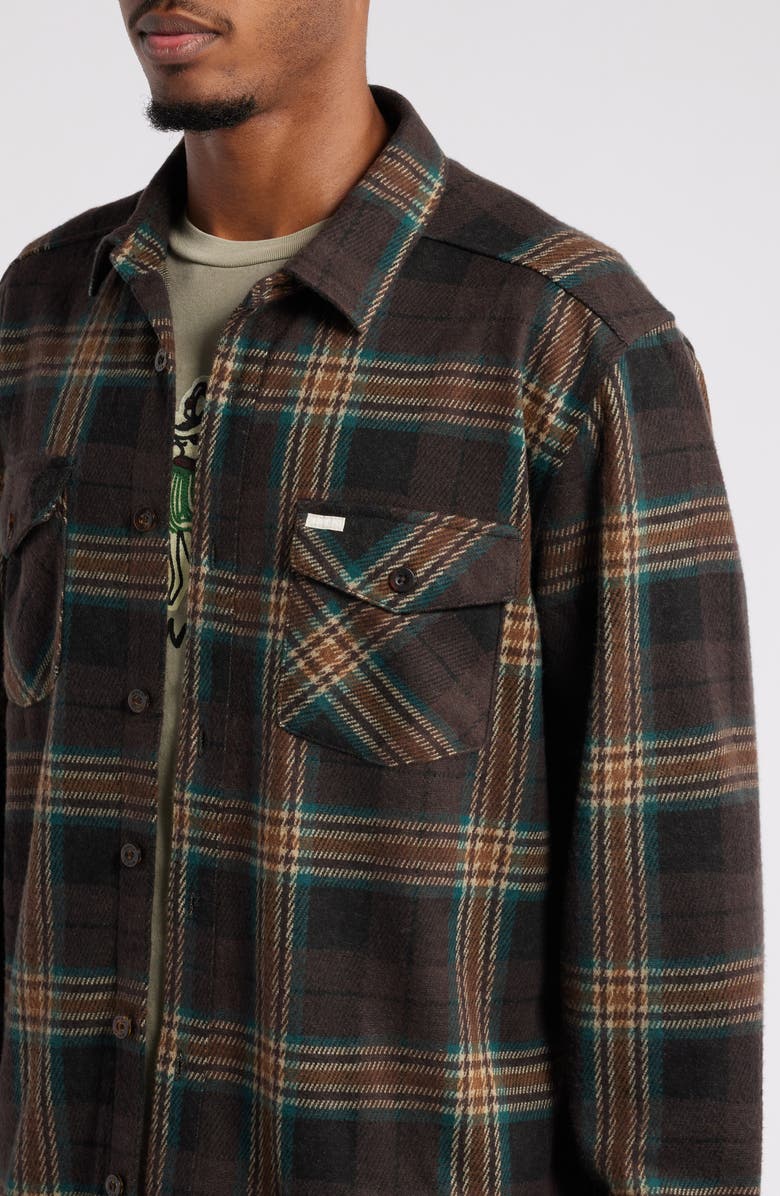 RVCA Vacancy Plaid Regular Fit Button-Up Shirt, Alternate, color,