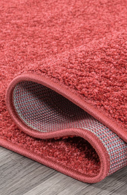Jonathan Y Haze Solid Low-pile Area Rug In Red