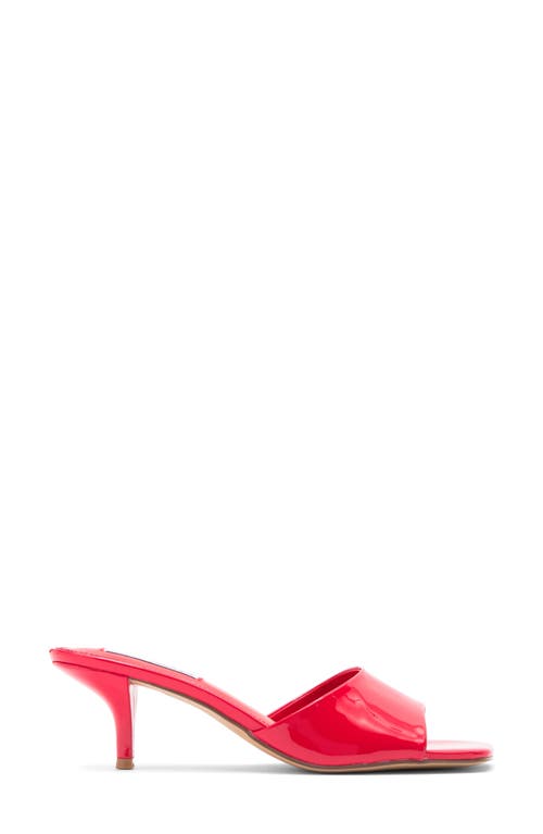 Steve Madden Marlon Slide Sandal In Red Patent