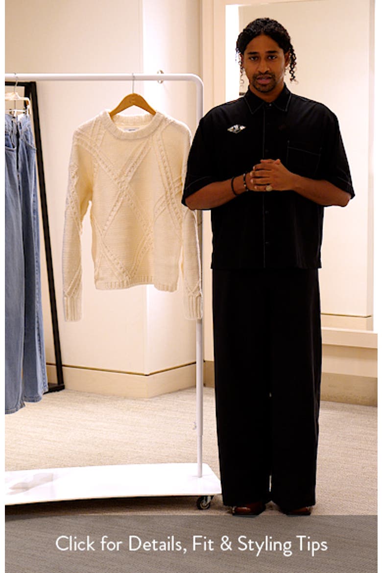 Oversize Argyle Crewneck Sweater video