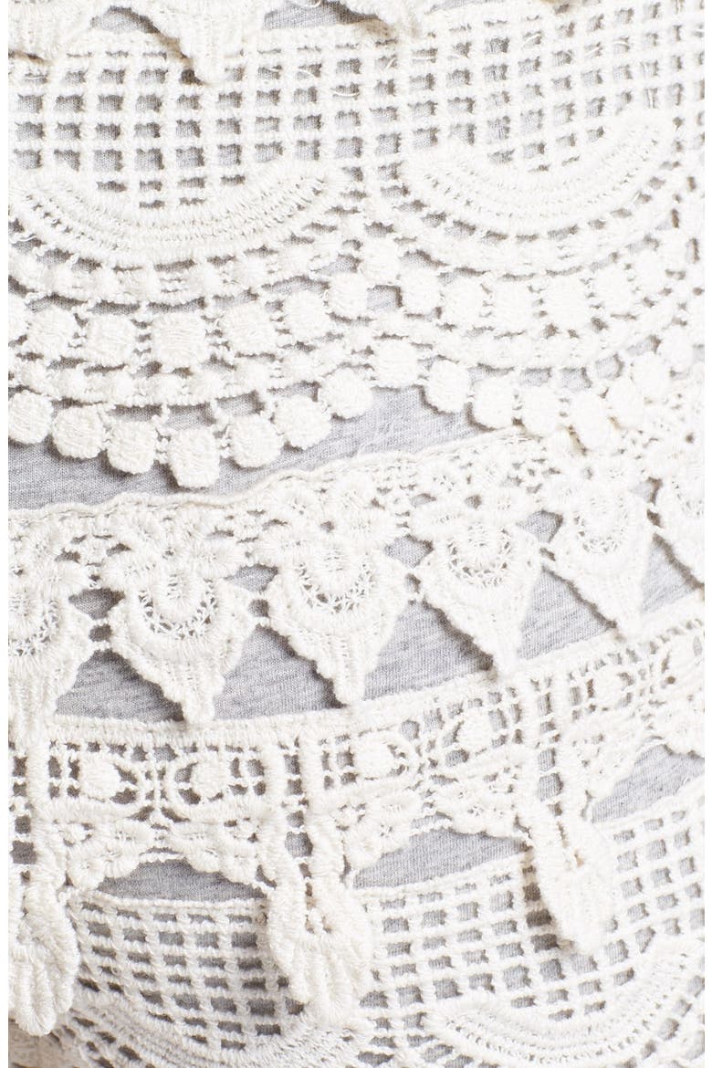 Lush Tiered Crochet Shorts, Alternate, color, CREAM