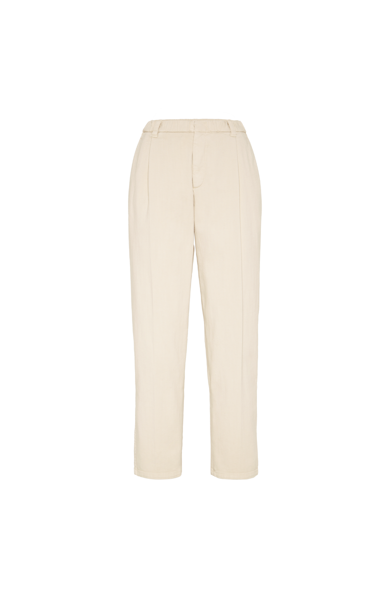 Brunello Cucinelli Baggy trousers with monili, Main, color, Cool Beige