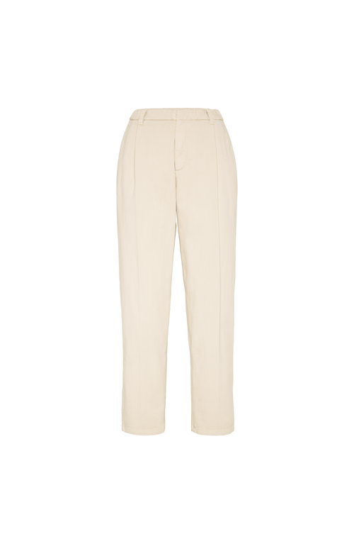 Brunello Cucinelli Baggy Trousers With Monili In Neutral