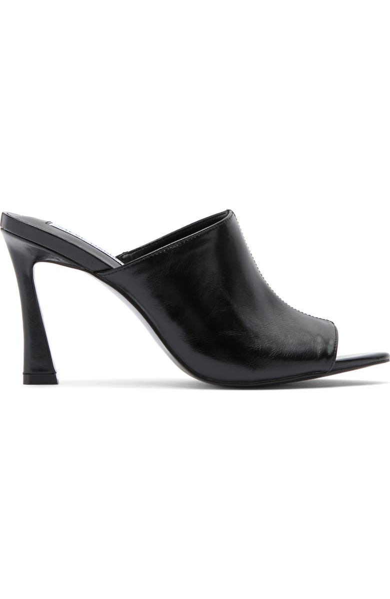 Steve Madden Dayla Peep Toe Mule, Alternate, color, Black Leather