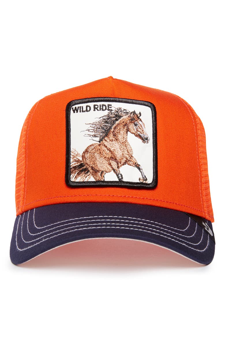 Goorin Bros. The Wild Ride Horse Trucker Hat, Alternate, color, Orange