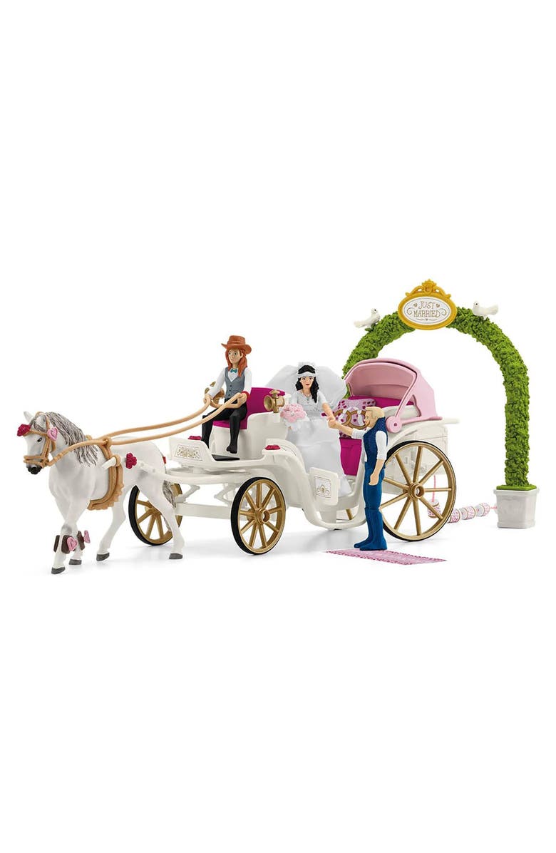 Schleich Horse Club Wedding Carriage Horse Figurine, Main, color, Multicolored