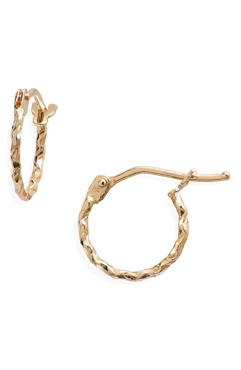 Bony Levy 14K Gold Textured Twisted Hoop Earrings, Main, color, 
